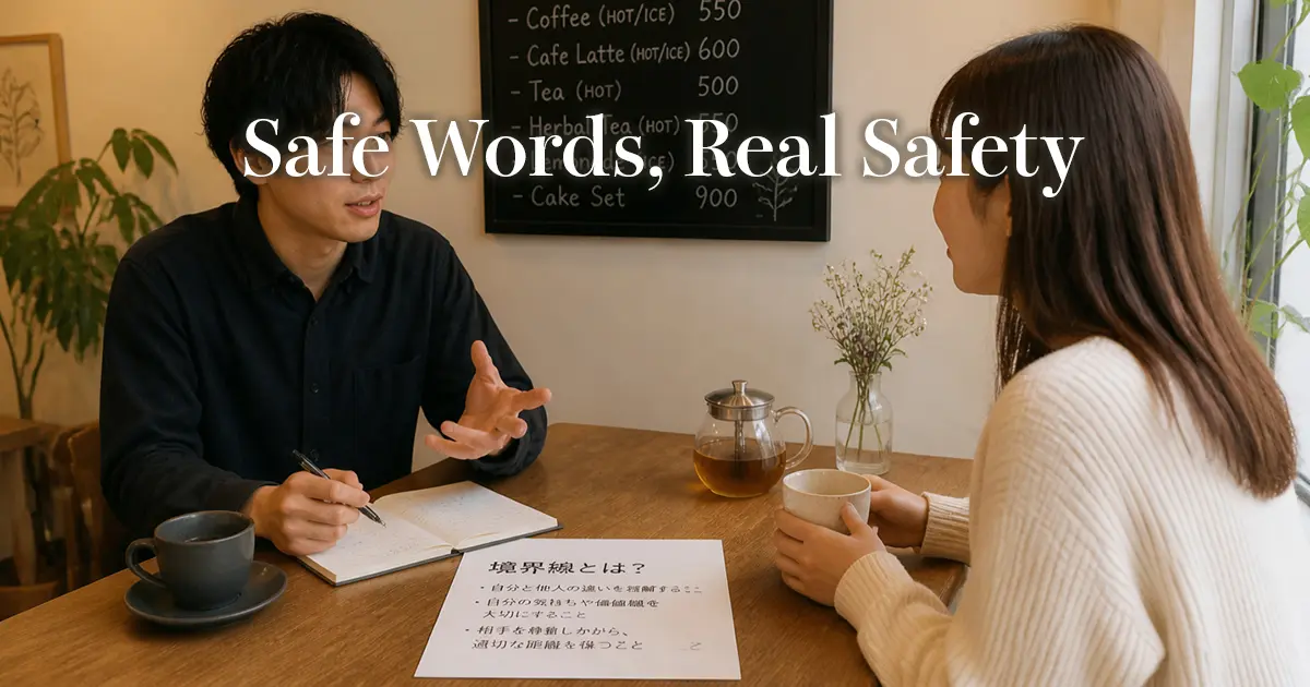 Therapist and guest talking through boundaries over tea before a session