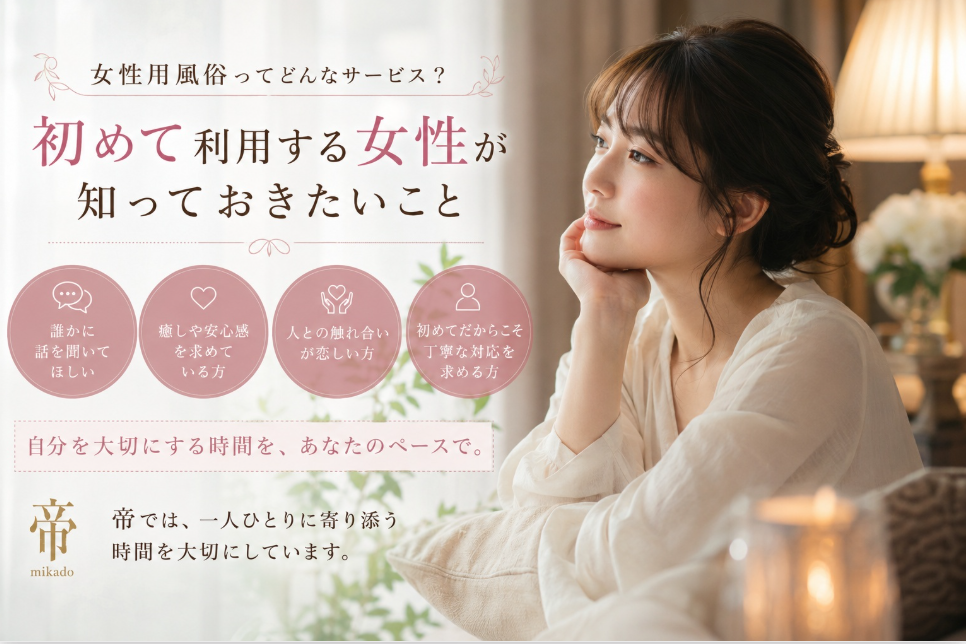 女性用風俗を初めて利用する女性向けの記事イメージ