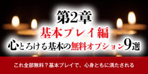 第2章：【基本プレイ編】心とろける、基本の無料オプション9選