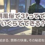 女性用風俗で３Pってできる？いくらでできる？