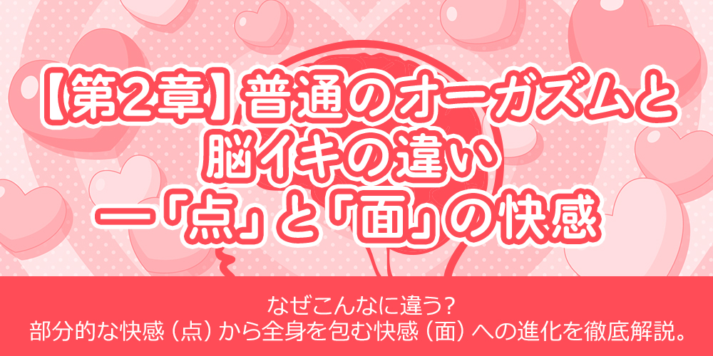 第2章】普通のオーガズムと脳イキの違い―「点」と「面」の快感