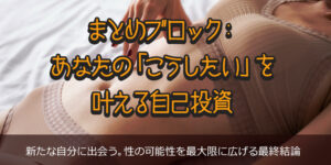 まとめブロック：あなたの「こうしたい」を叶える自己投資