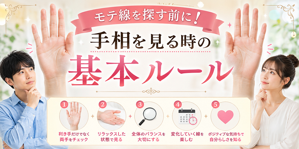 モテ線を探す前に!手相を見る時の基本ルール
